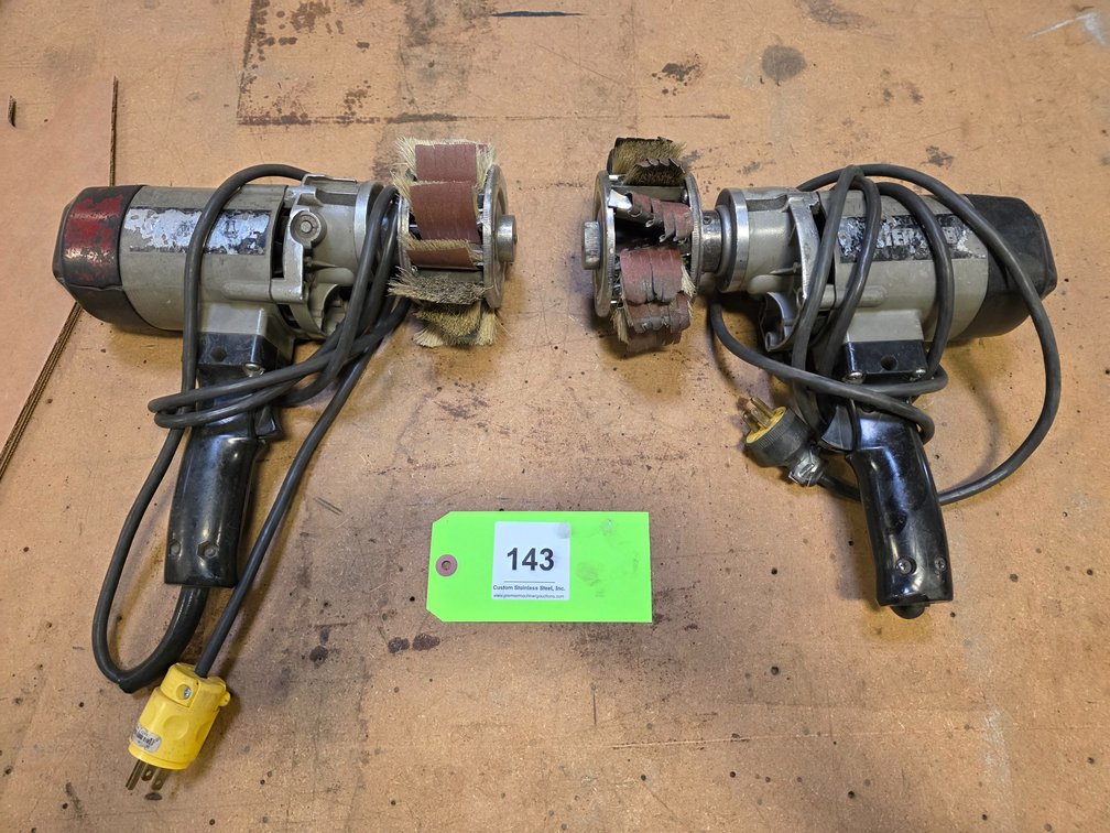 (2) Porter Cable Model 7401, Variable Speed 7" Polishers with Flap Wheel Adaptors.