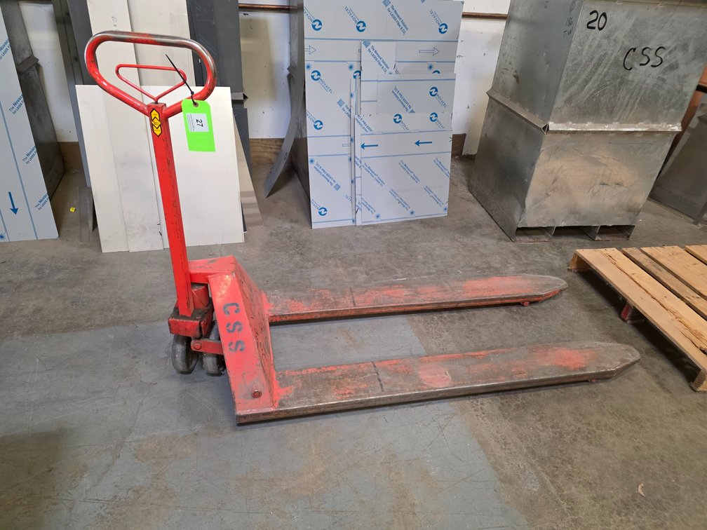 Extended Length Pallet Jack.