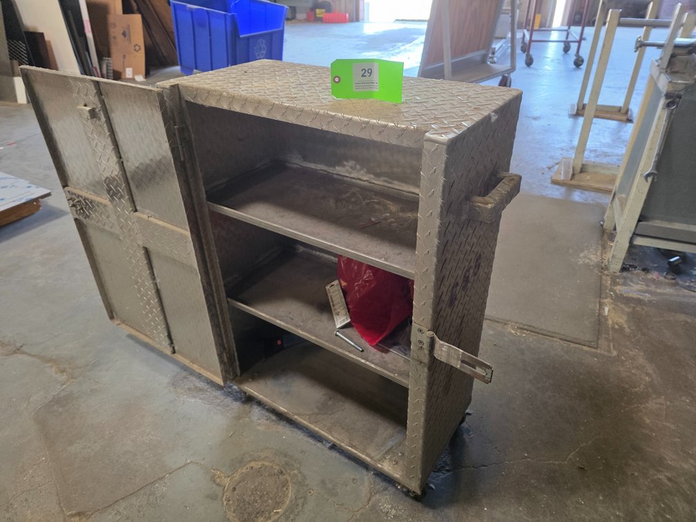 Aluminum Single Door Shop Cart.