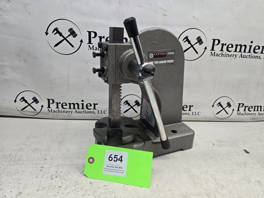 Central Machinery Model: 03552 One Ton Arbor Press