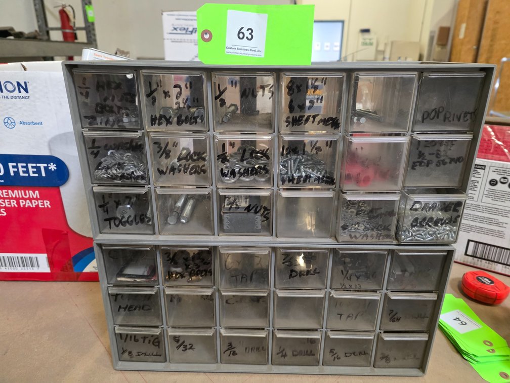(2) 18-Drawer Small Parts Cabinets with Contents.