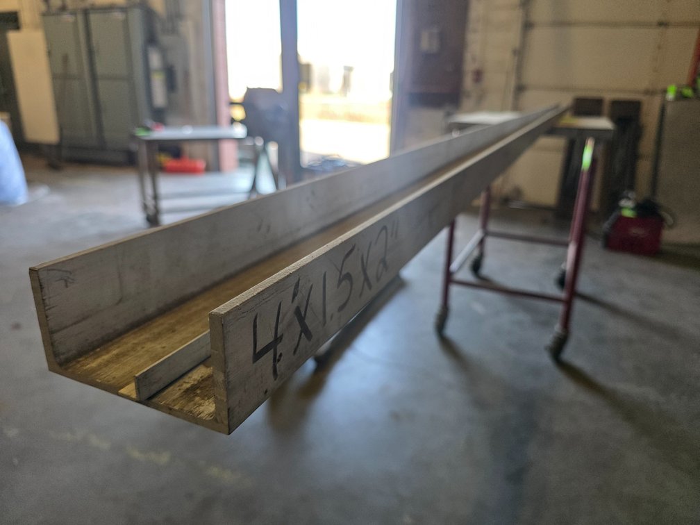 16' 10" Length of Aluminum C-Channel.