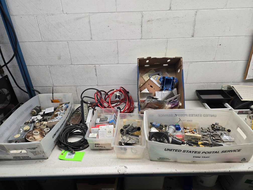 Assortment of Electrical Parts and Components