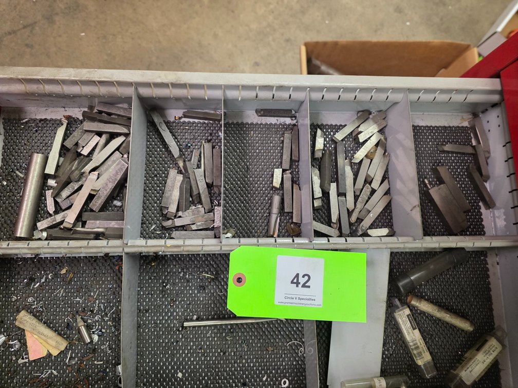 Assorted Square Shank Cobalt And Brazed Tip Cutting Tools.
