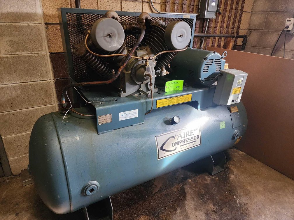 C-Aire Model DF631222-10H5 10HP Reciprocating Air Compressor 