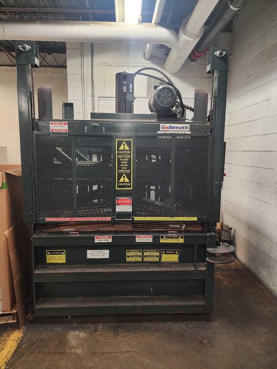 Galbreath Model VB 2200HD Hydraulic Cardboard Baler