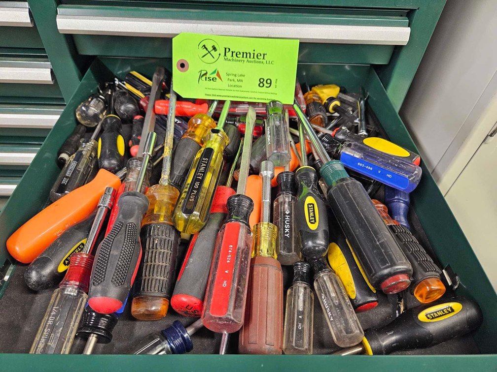 Assorted Screw Drivers, Nut Drivers and More.