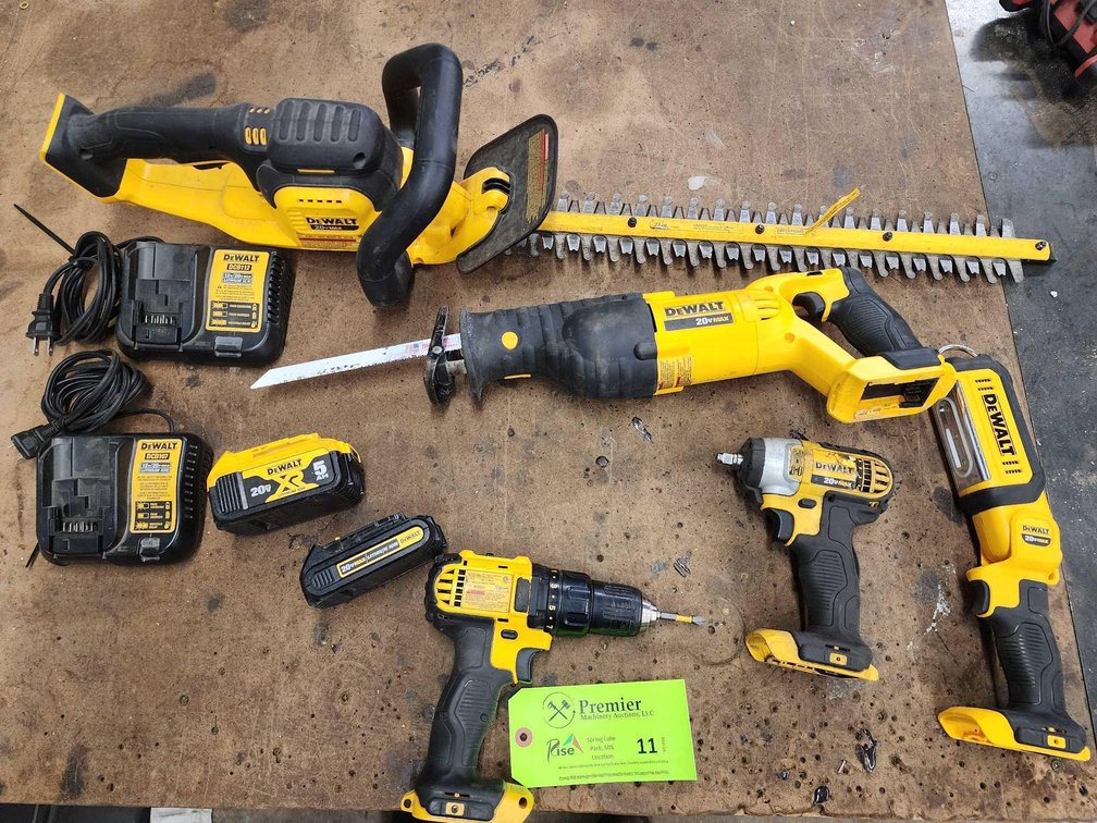 (5) Delta 20V. Cordless Power Tools. 