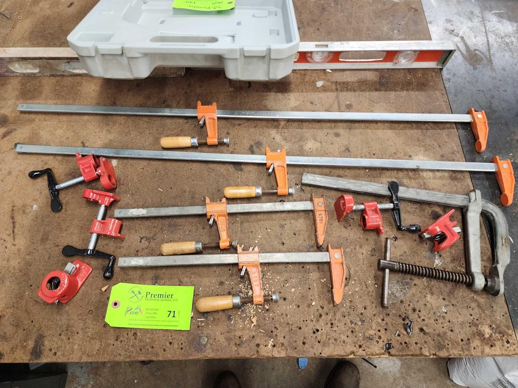 Assorted Bar and Pipe Clamps. 