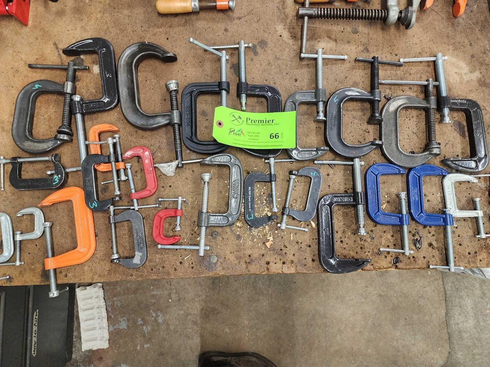 (26) Assorted C-Clamps. 