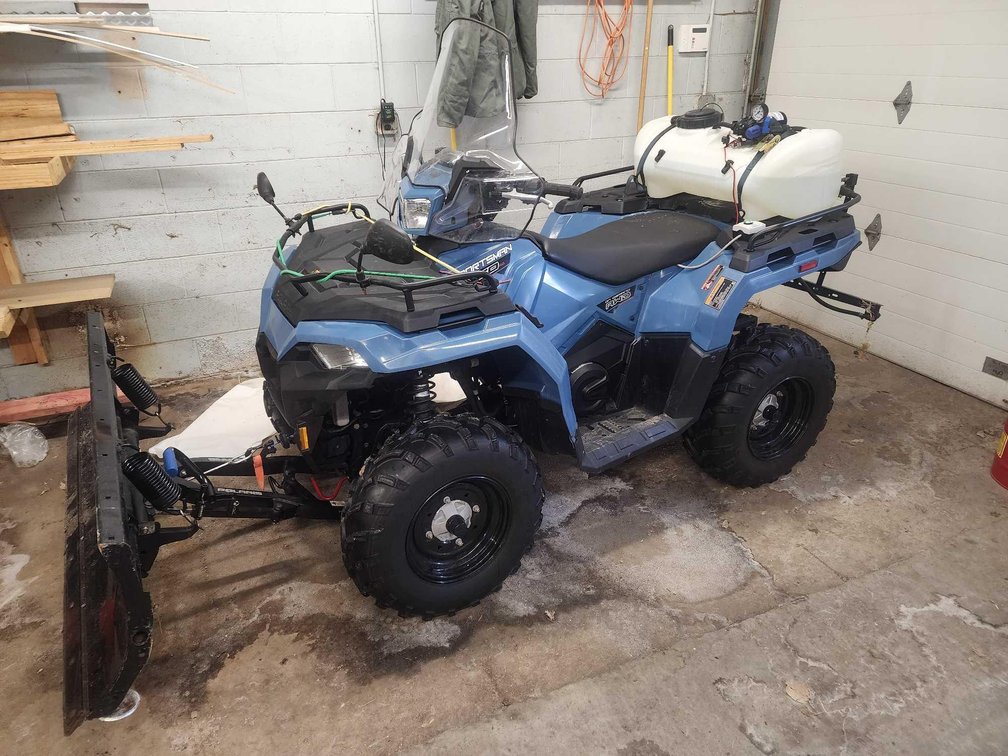 2022 Polaris Sportsman 450H.O. EPS Model A22SEE50AS 4-Wheeler w/ Snow Removal Accessories