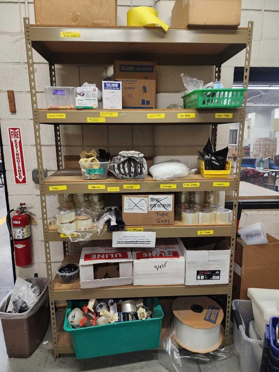 Metal Shelving Unit with Wood Shelves 