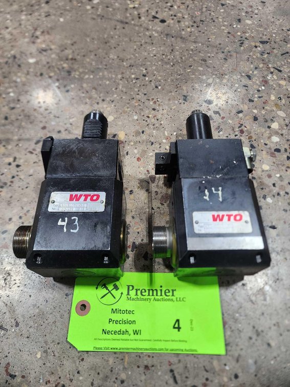 (2) WTO Right Angle Live Tool Holders.