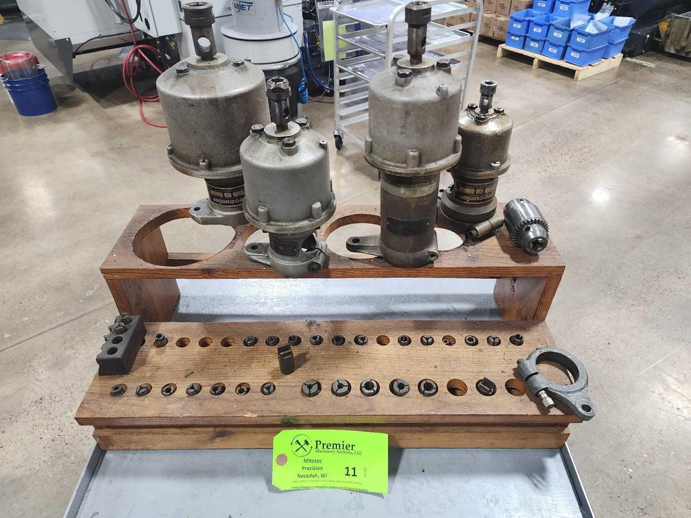(4) Procunier Type EJ Column Mount Tapping Heads w/ Collets. 
