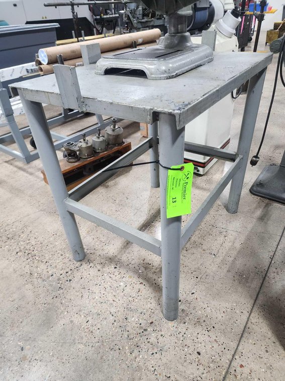 Metal Framed Table.