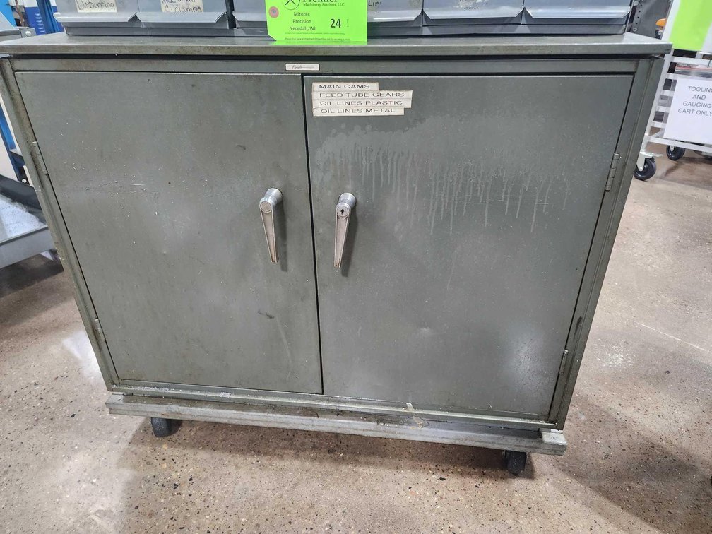 Equipto 2 Door Rolling Cabinet. 