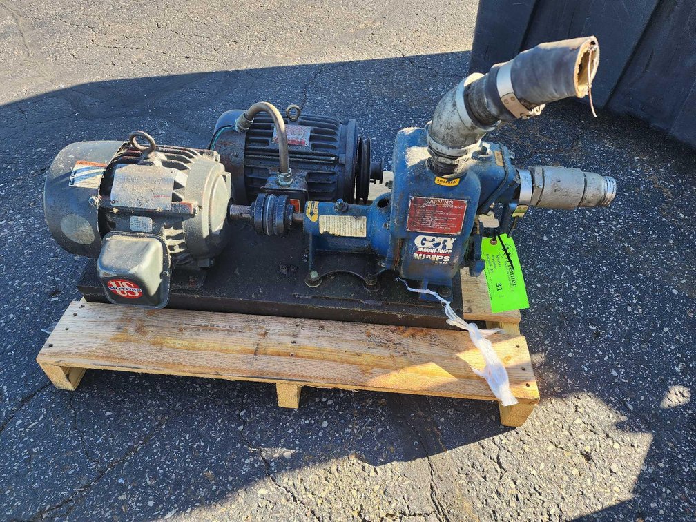 Gorman-Rupp Pump w/ 3 HP Electric Motor and More. 