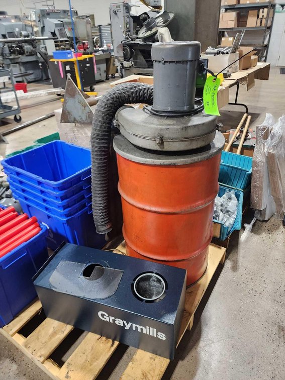 Drum Mounted Vacuum and Coolant Tank.