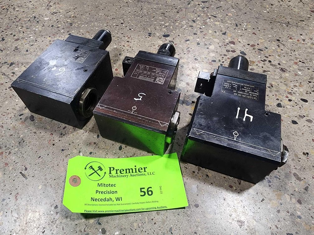 (3) Sauter Right Angle Live Tool Holders.