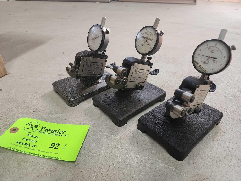 (3) Tri-Star Gage, Tri-Roll Comparator Thread Gaging Systems 