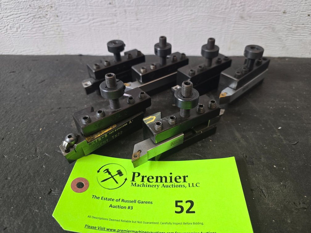 (6) Aloris AXA Quick Change Tool Holders.