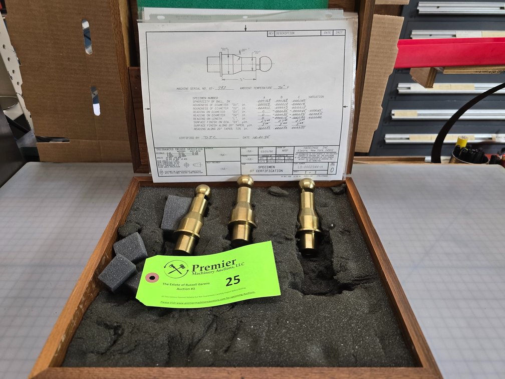(3) Hardinge GT Calibration Specimens