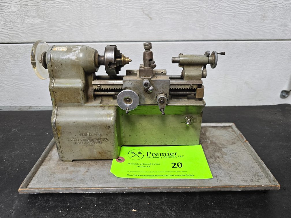 Small Machines Inc. "ManSon" Mini-Metal Cutting Lathe.