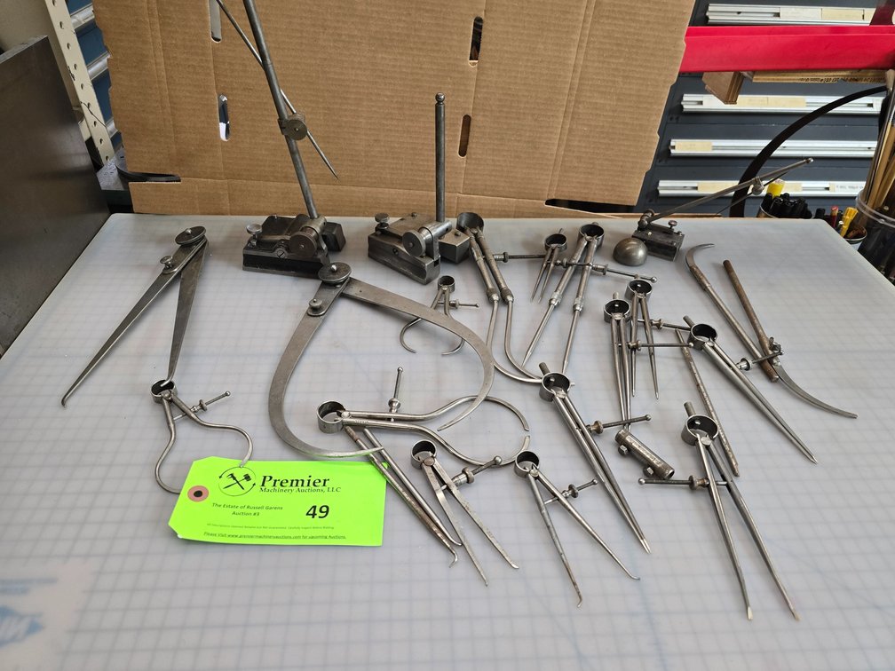 Assorted Toolmakers Spring-Type Caliper and Divider with Bow Spring