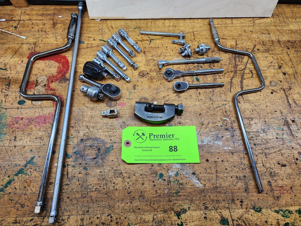 Assorted 1/4" and 3/8" Drive Snap-On Ratchets, Extensions and More. 
