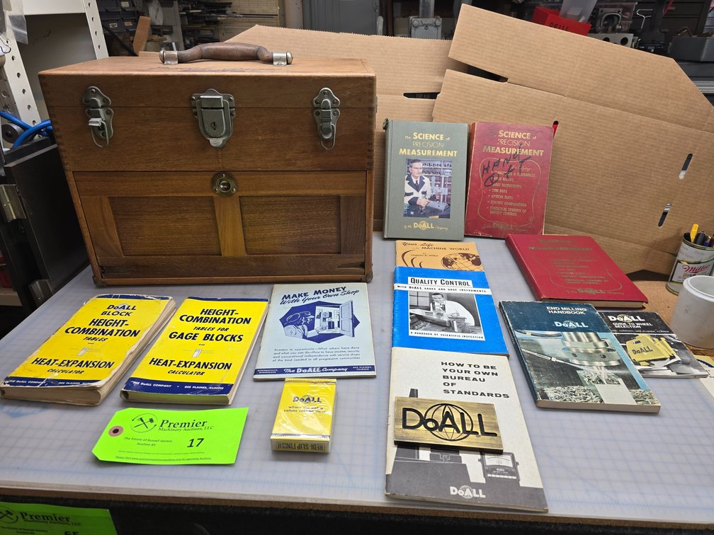 DoAll Inspection Laboratory Wood Tool Chest with Contents.