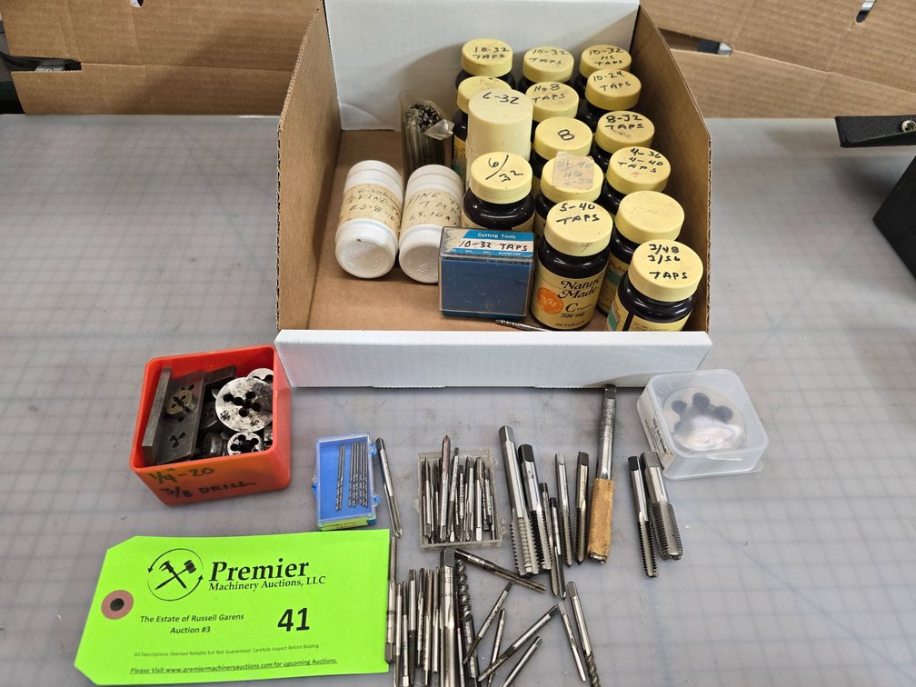 Large Quantity of Taps from 3-48 to 1/2"-12