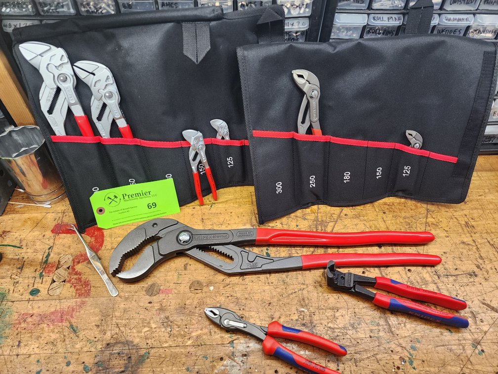 (9) Knipex Mainly Adjustable Pliers.