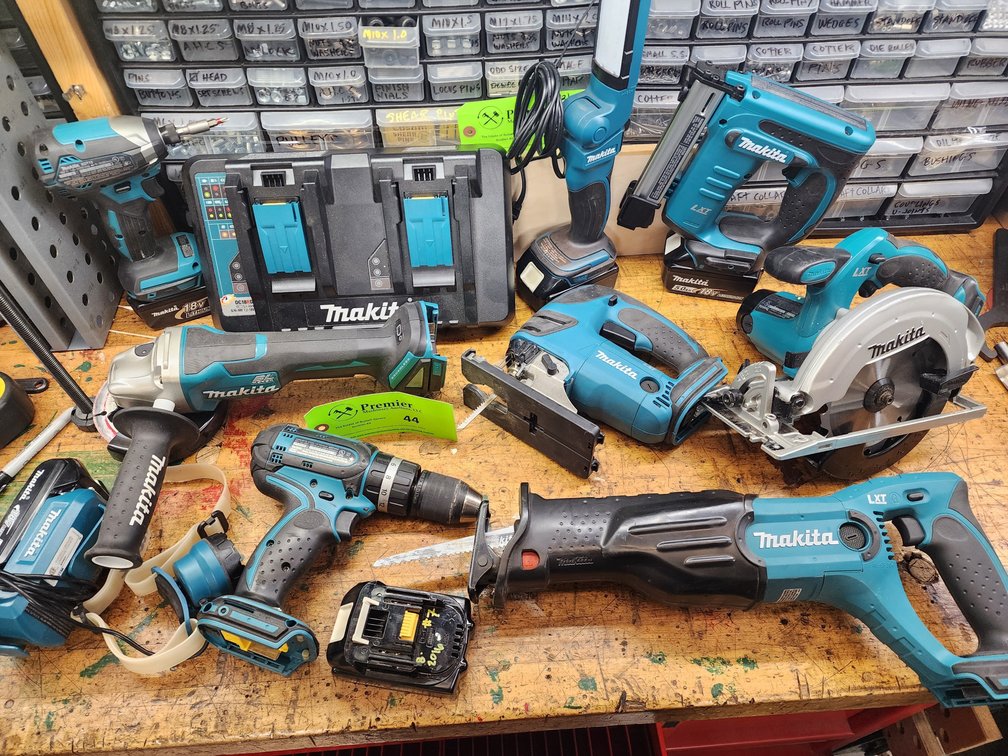 Large Quantity of Makita 18V. Cordless Power Tools. 