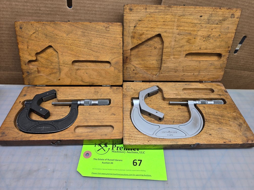 (2) Scherr-Tumico V-Anvil Micrometers.