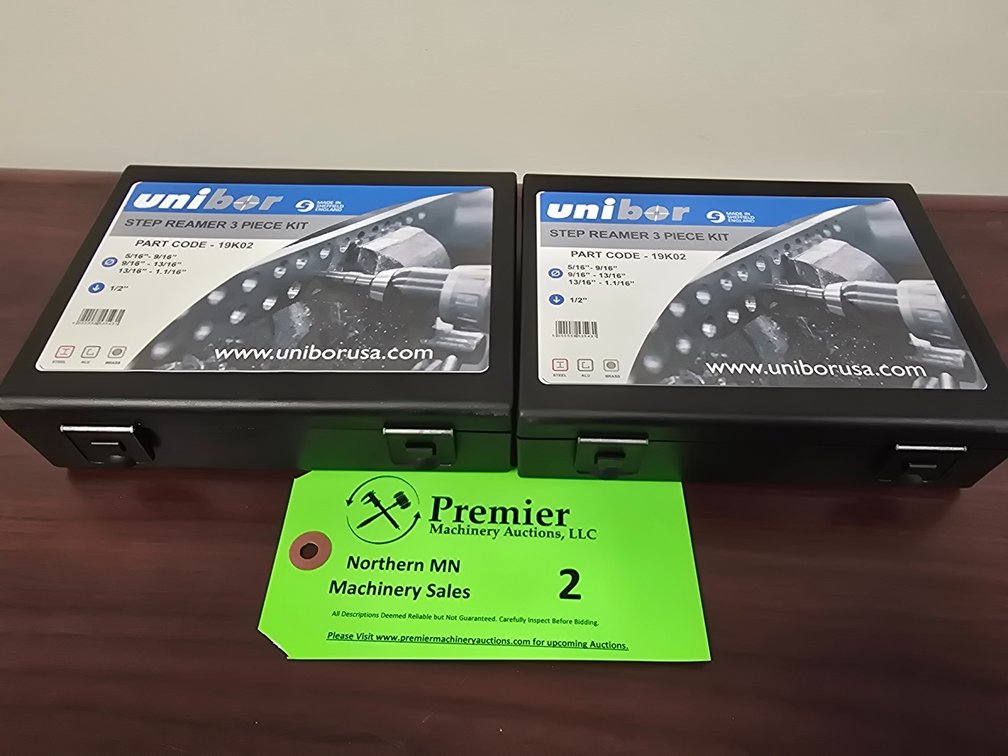 (2) Unibor 3-Piece Step Reamer Kits.