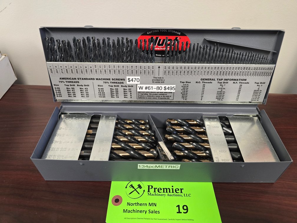Metric Combo Drill Set with Huot Storage Container.