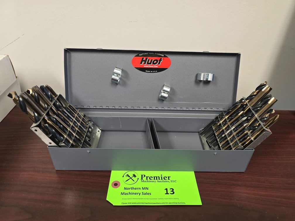 36 Piece Tap and Drill Combo Set with Huot Organizer.