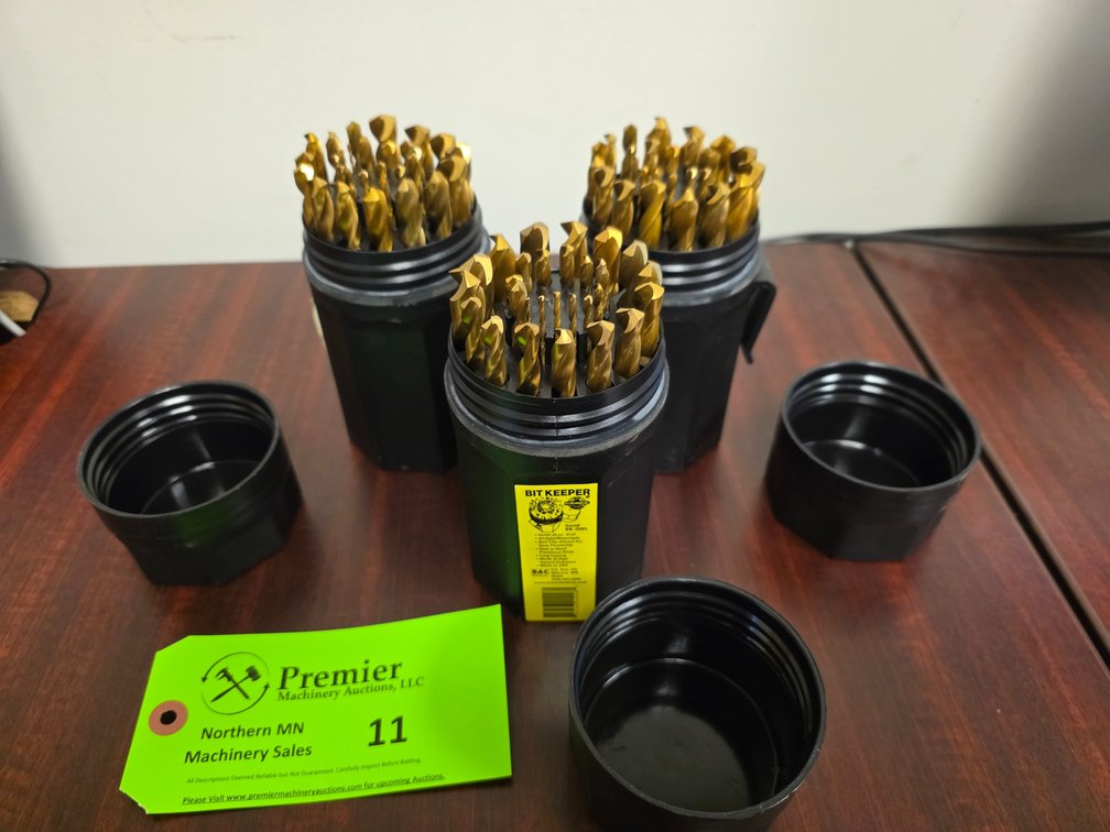 (3) Sets of New 29 Piece Titanium Jobber Drill Sets.