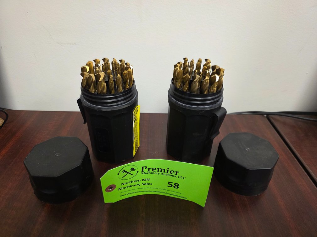 (2) Sets of New 29 Piece Titanium Jobber Drill Sets.