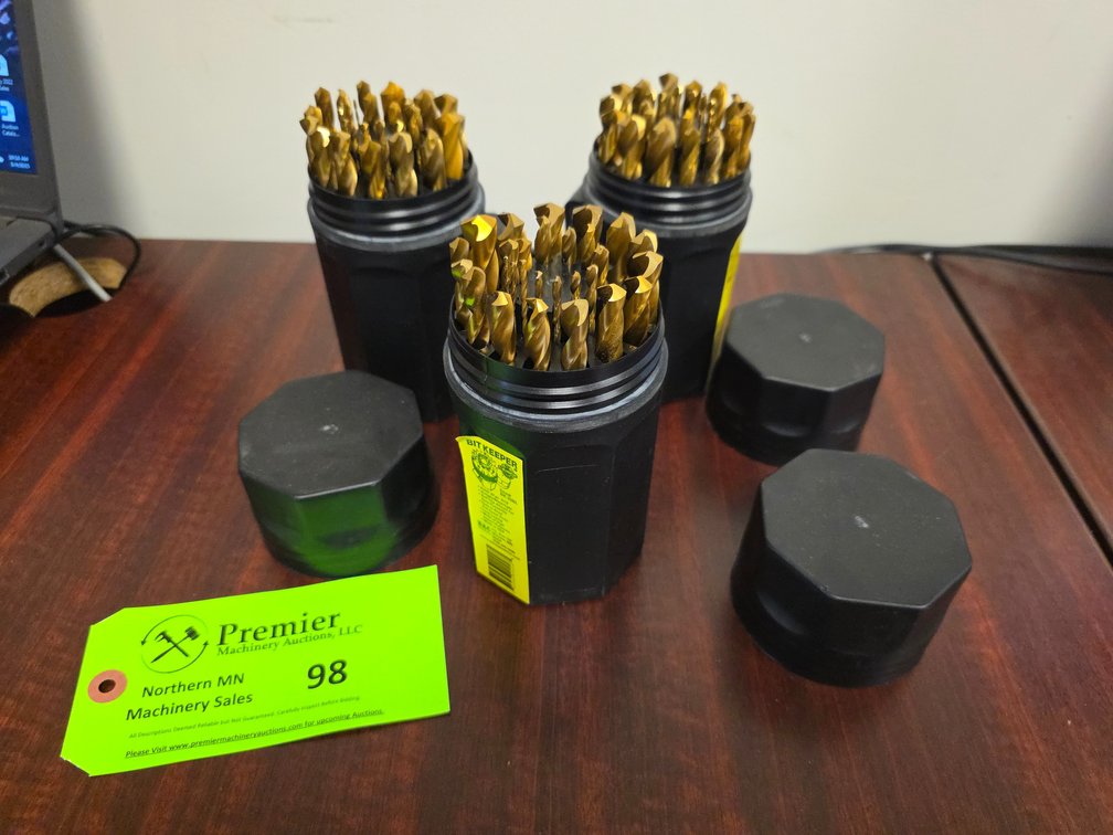 (3) 29-Piece Titanium Jobber Drill Sets.