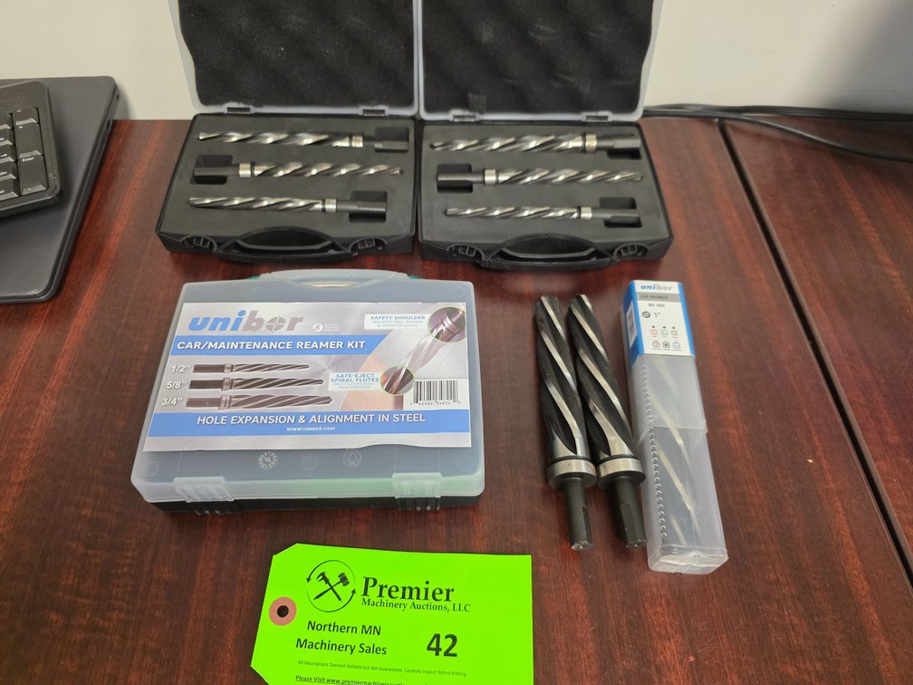 (3) 4-Piece Unibore Hole Expansion Reamer Kits. 