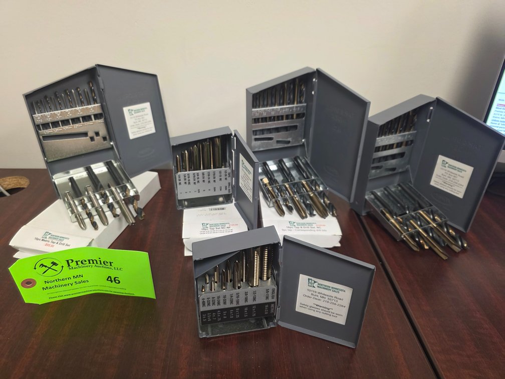 (5) Huot Tap and Tap and Drill Set Organizers. Various Types. 