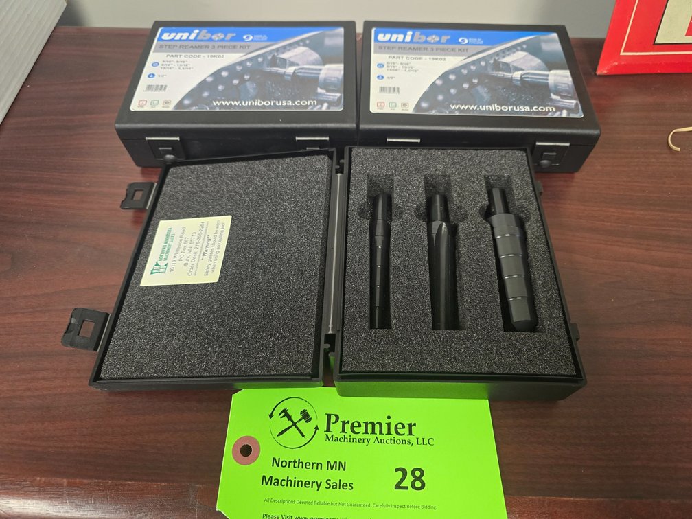 (3) Unibor 3-Piece Step Reamer Kits.