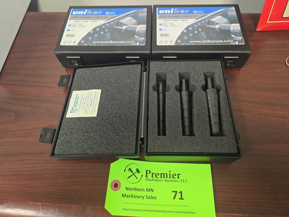 (3) Unibor 3-Piece Step Reamer Kits.