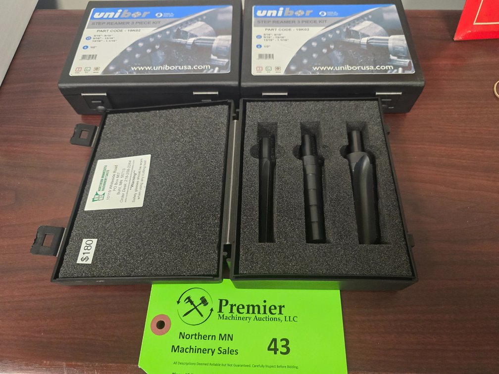 (3) Unibor 3-Piece Step Reamer Kits.