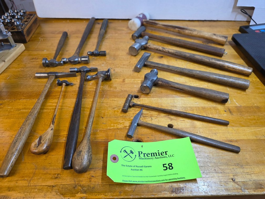 Assorted Jewelers Hammers. 