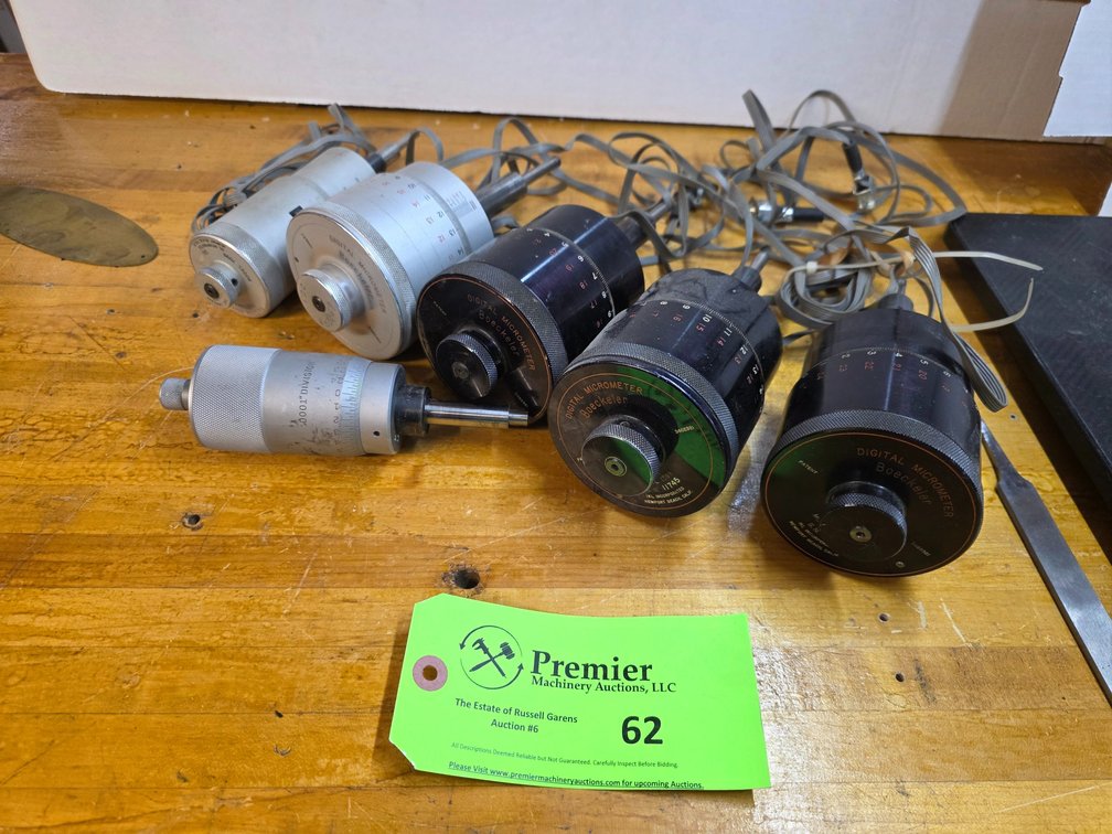 (5) Mostly Boeckeler Digital Micrometer Heads. 