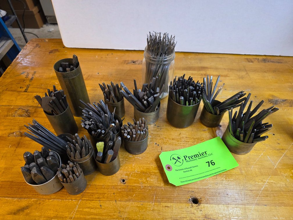 Large Assortment of Jewlers Punches , Engraving Tools and More. 