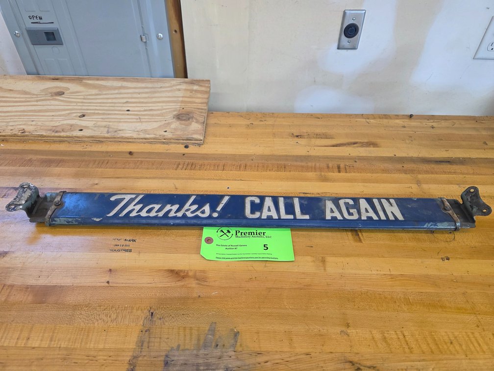 Vintage "Door Push" Advertising Piece.