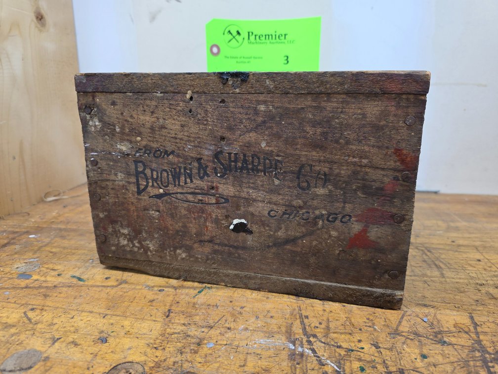 Vintage Brown & Sharpe Shipping Crate. 